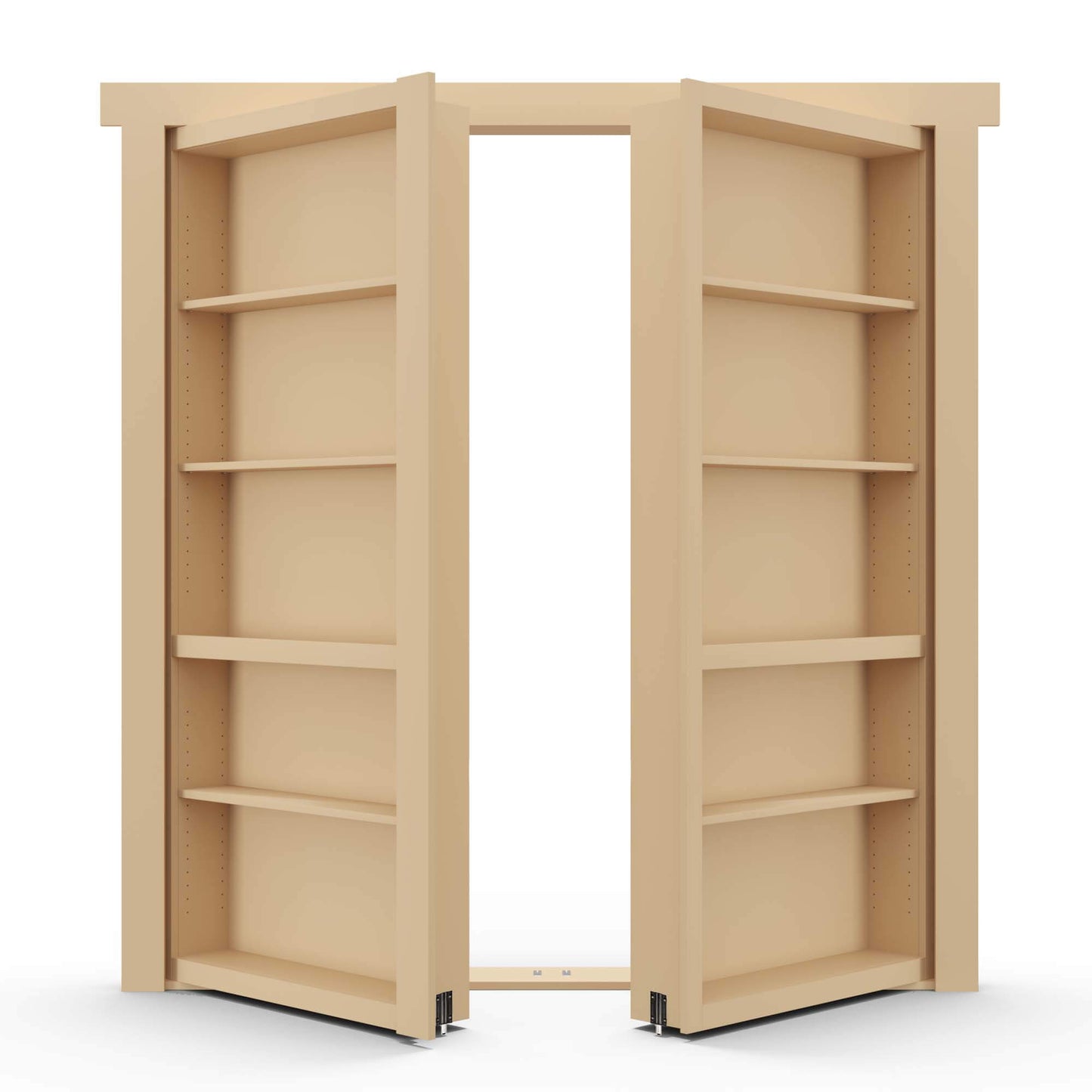 Unassembled Flush Mount Bookcase French Door - Murphy Door