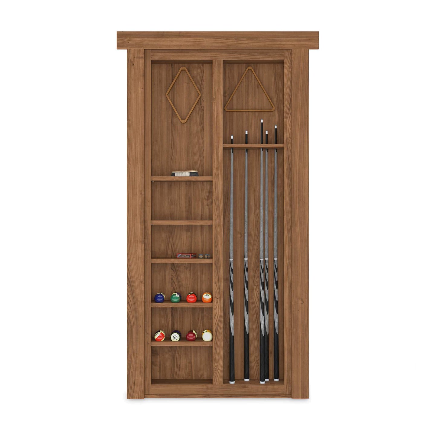 Hidden Door Pool Cue Rack