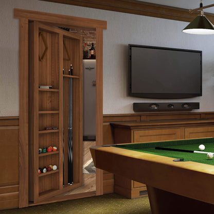 Hidden Door Pool Cue Rack