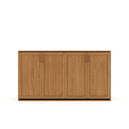 Horizontal Murphy Bed Cherry Shaker Panel Closed