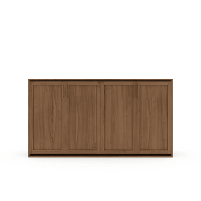 Horizontal Murphy Bed Cherry Shaker Panel Closed