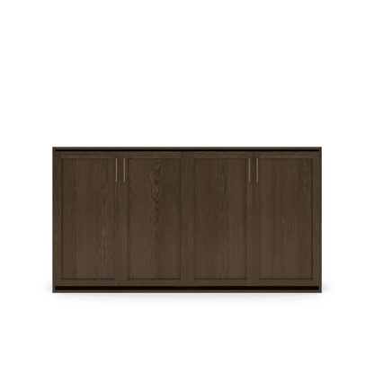 Horizontal Murphy Bed Oak Shaker Panel Closed