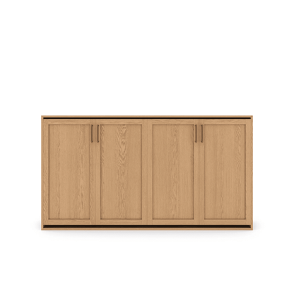 Horizontal Murphy Bed Oak Shaker Panel Closed