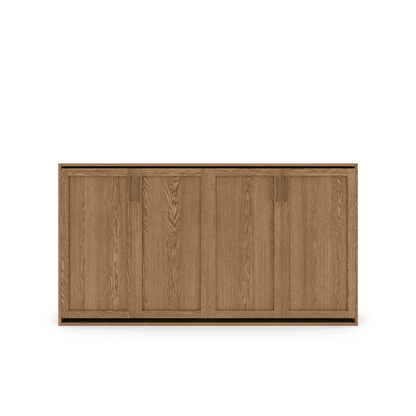 Horizontal Murphy Bed Oak Shaker Panel Closed