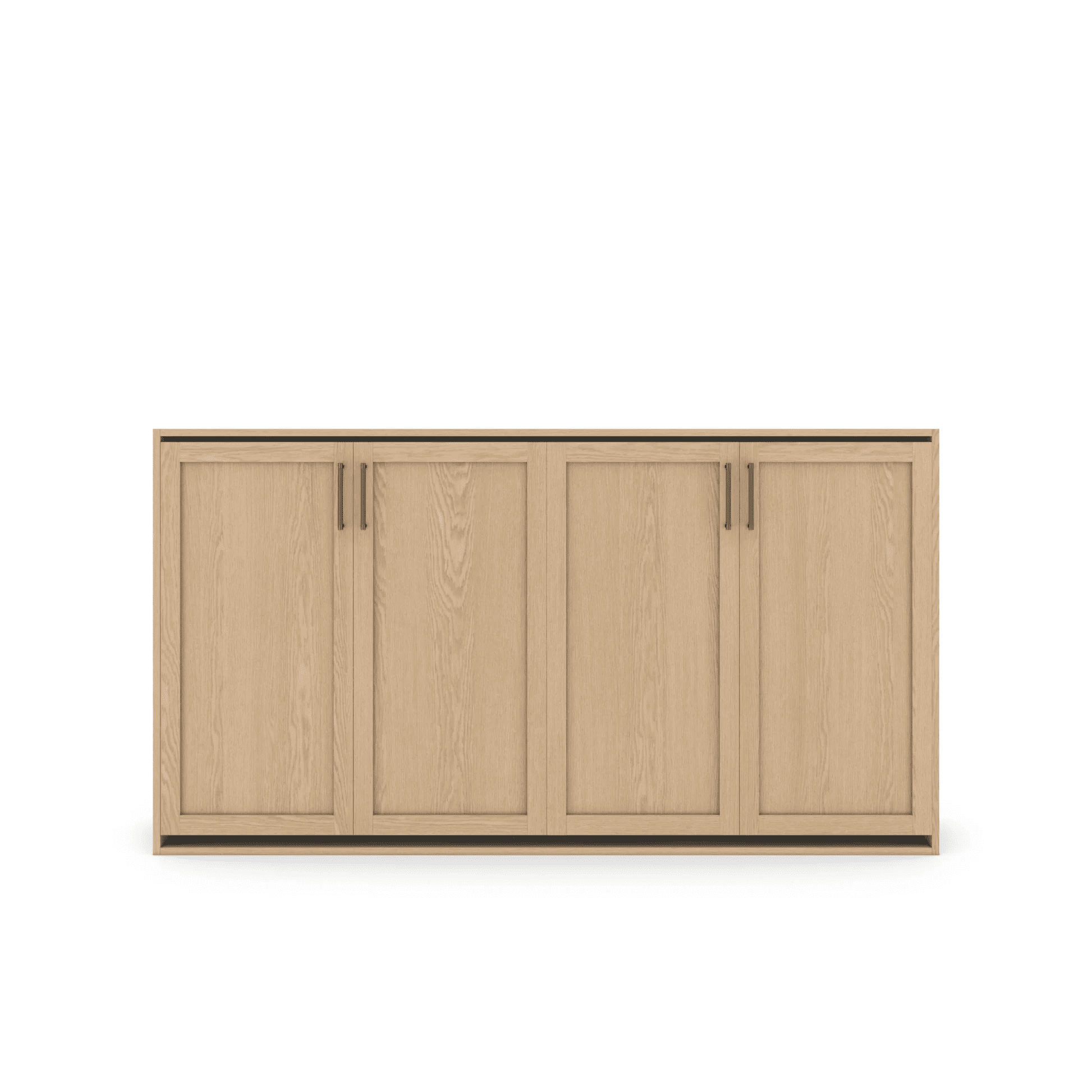 Horizontal Murphy Bed Oak Shaker Panel Closed