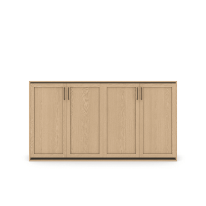 Horizontal Murphy Bed Oak Shaker Panel Closed