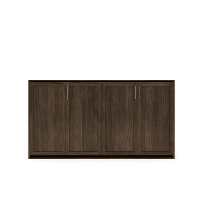 Horizontal Murphy Bed Walnut Shaker Panel Closed