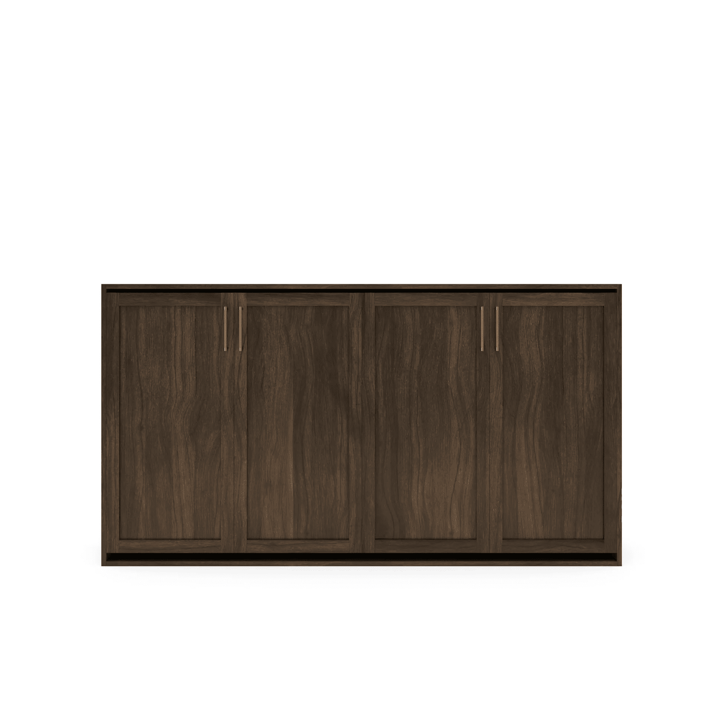 Horizontal Murphy Bed Walnut Shaker Panel Closed