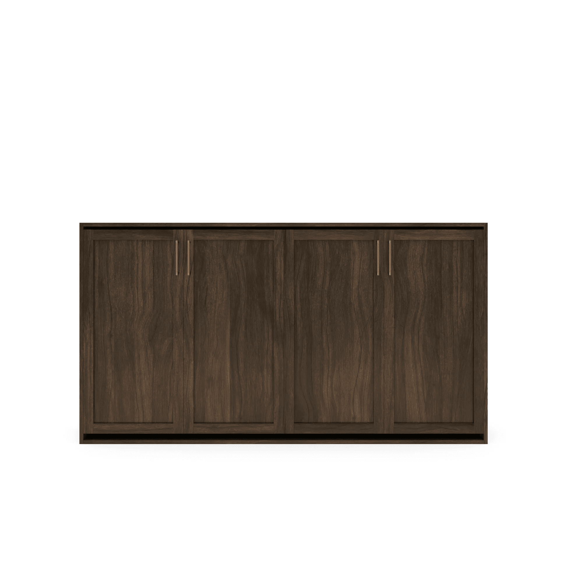 Horizontal Murphy Bed Walnut Shaker Panel Closed